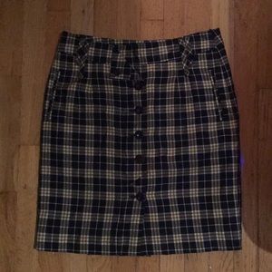 Anthro plaid skirt